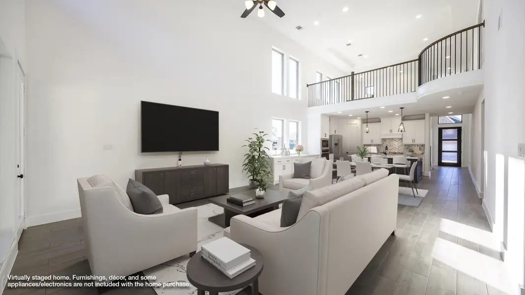 Furnished interior view inside a new home in Wolf Ranch 51', Georgetown (Image 4).