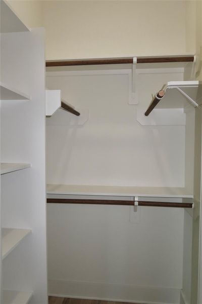 Walk in closet for bedroom 2.