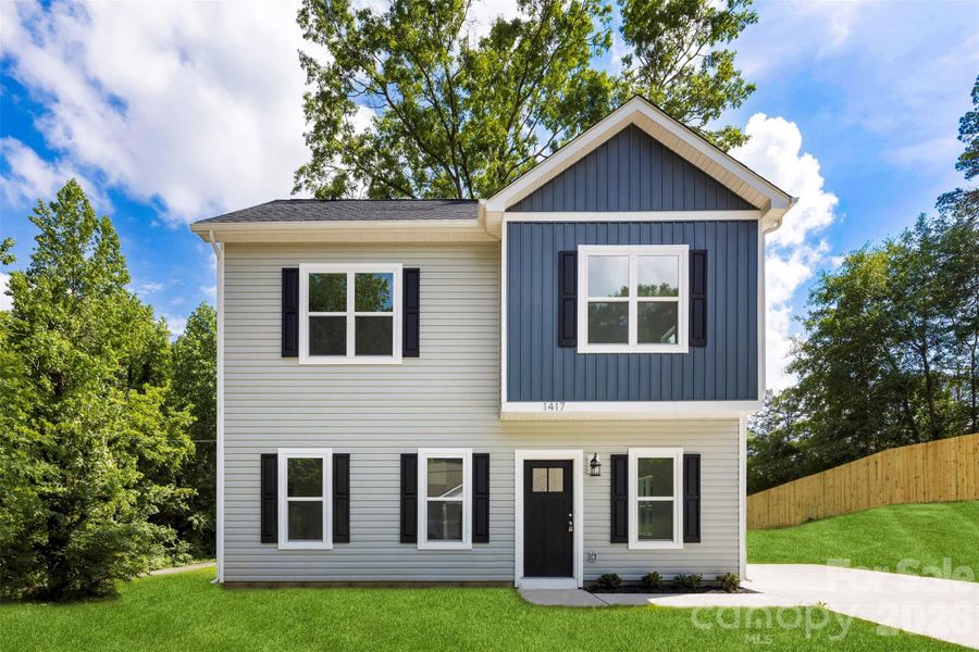 Front exterior of a new home in , Gastonia, NC, highlighting curb appeal (Image 21).