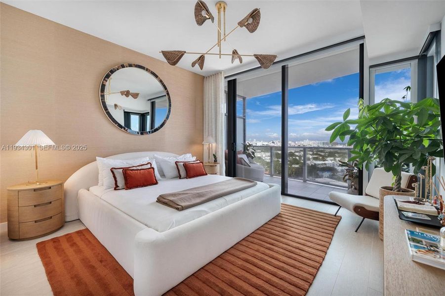 Furnished interior view inside a new home in , Miami Beach (Image 11).