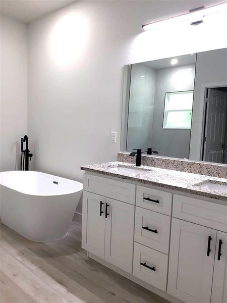 Master Bathroom Dual Sink and Tub