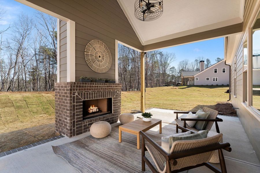 Representative exterior details of a home built from the The Montclair by JW Collection in Lake Arrowhead, Waleska (Image 2).