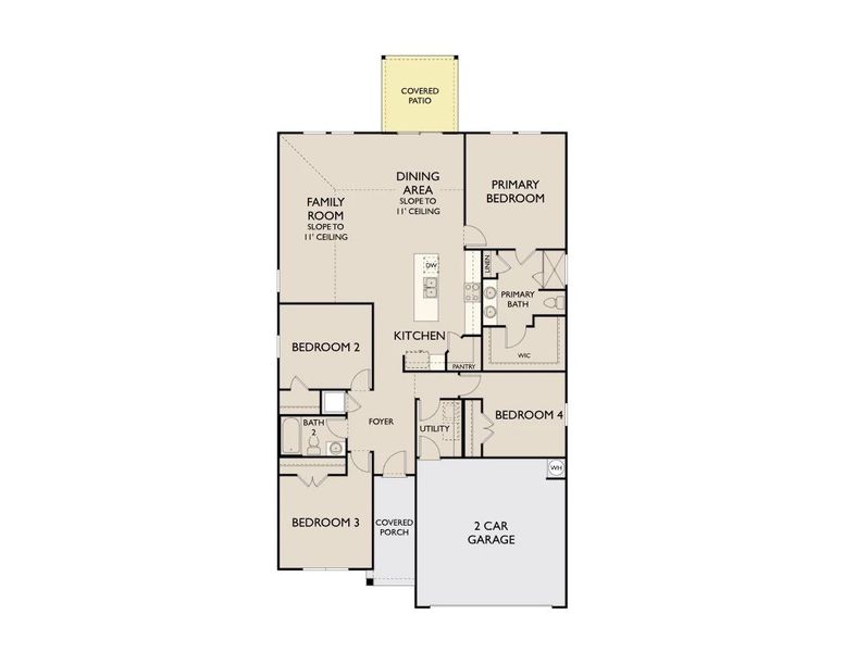 2D floor plan layout of this home in Cades Bluff, Lebanon, TN (Image 3).