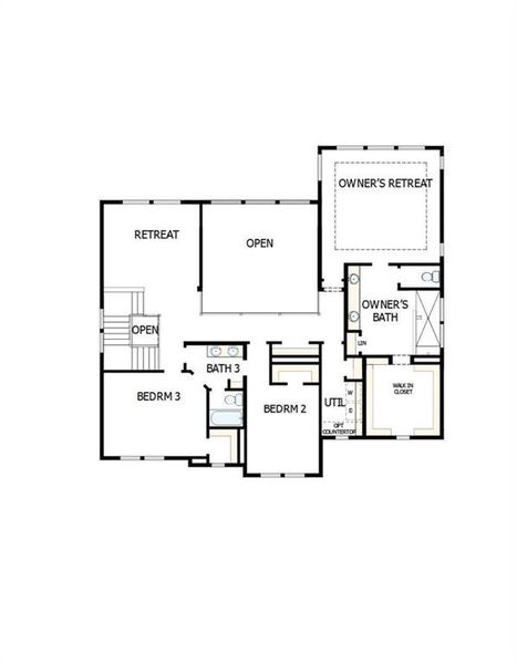 2D floor plan layout of this home in Ellis, Marietta, GA (Image 5).