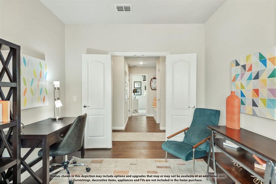 Furnished interior view inside a new home in Bear Creek Elements, Lavon (Image 12).