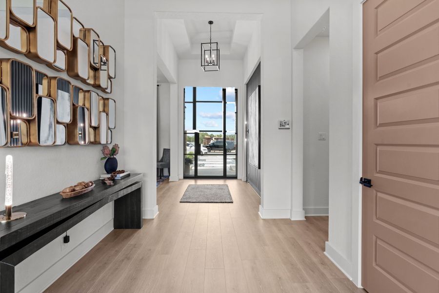 Furnished interior view inside a new home in Caliza Reserve, Boerne (Image 7).
