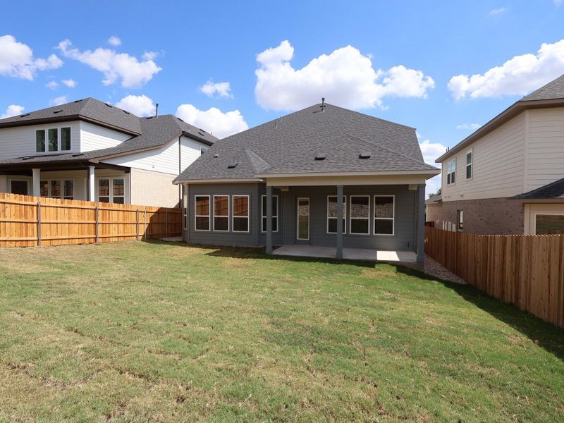Exterior details and patio area of a home in Edgewood, Leander (Image 3). Exterior details and patio area of a home in Edgewood, Leander (Image 3).