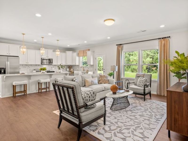 Representative furnished interior of a home built from the Declan by True Homes in Tillery Tradition, Mount Gilead (Image 5).