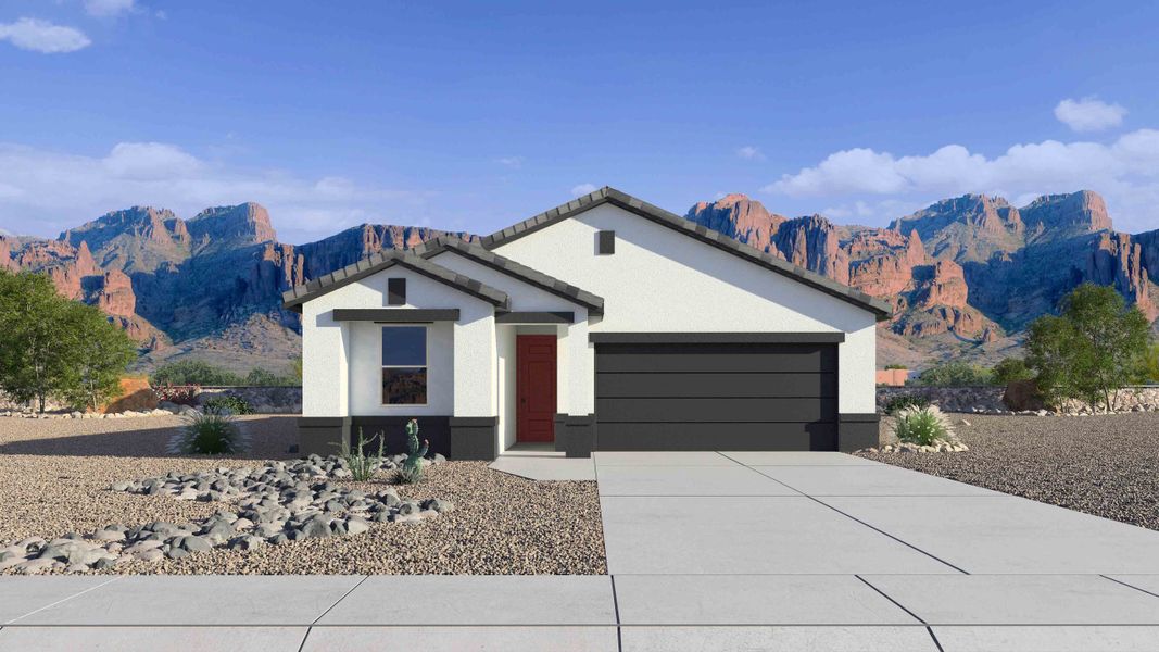 Representative exterior photo of a completed home built from the Easton by D.R. Horton in Upper Canyon, Phoenix, AZ (Image 1). Representative exterior photo of a completed home built from the Easton by D.R. Horton in Upper Canyon, Phoenix, AZ (Image 1).