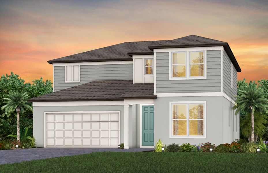 Representative exterior photo of a completed home built from the Umbria by Pulte Homes in Spencer Glen, Riverview, FL (Image 3).