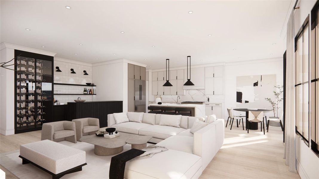 Furnished interior view inside a new home in , Houston (Image 2).