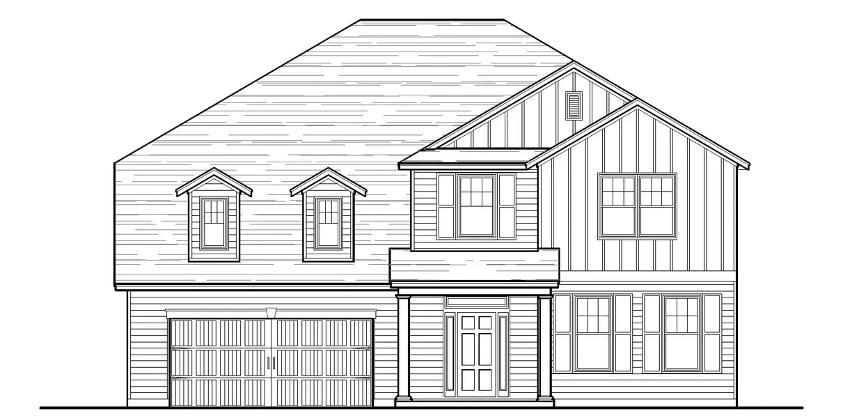 Representative exterior photo of a completed home built from the The Madison by Smith Family Homes in Savannah Highlands, Savannah, GA (Image 1).