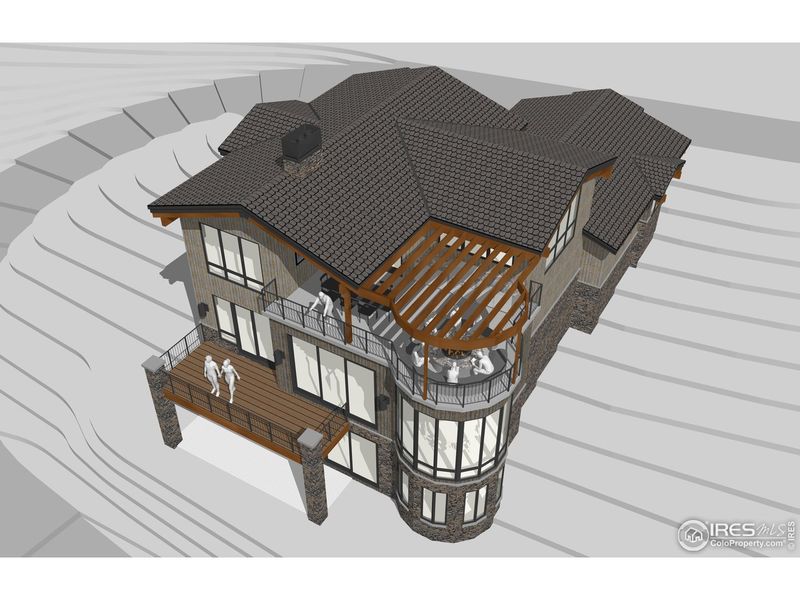 Exterior rendering of this home design in , Estes Park, CO (Image 4).