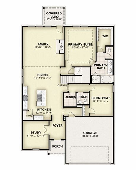 2D floor plan layout for the Freedom by Rockwell Homes in Creekside, Royse City, TX (Image 7). 2D floor plan layout for the Freedom by Rockwell Homes in Creekside, Royse City, TX (Image 7).