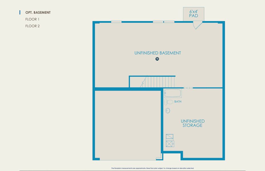 Hampton Floor Plan, Quick Move-In Home, Basement