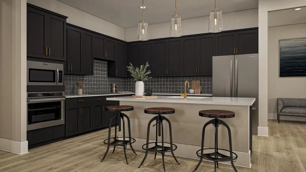 Furnished interior view inside a new home in Cibolo Crossing, Universal City (Image 3).