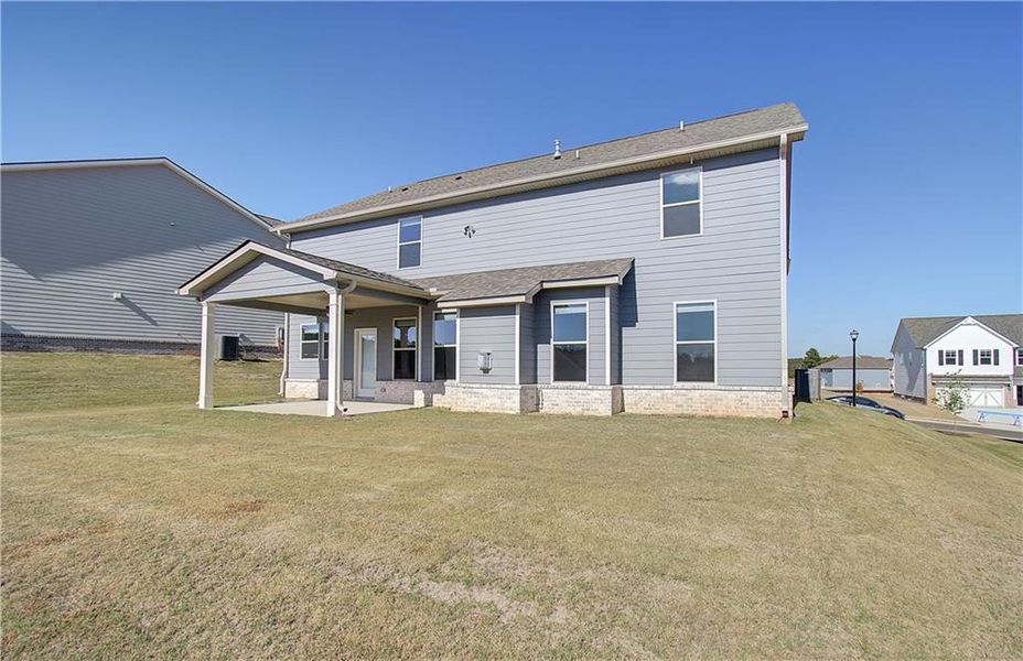 Exterior details and patio area of a home in Grandview at Millers Mill, Stockbridge (Image 17). Exterior details and patio area of a home in Grandview at Millers Mill, Stockbridge (Image 17).