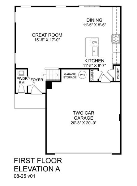 2D floor plan layout for the Sequoia by Ryan Homes in Baxter Village, Piedmont, SC (Image 4).