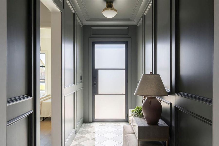 Furnished interior view inside a new home in Dove Station Luxury Series, Grapevine (Image 31). Furnished interior view inside a new home in Dove Station Luxury Series, Grapevine (Image 31).