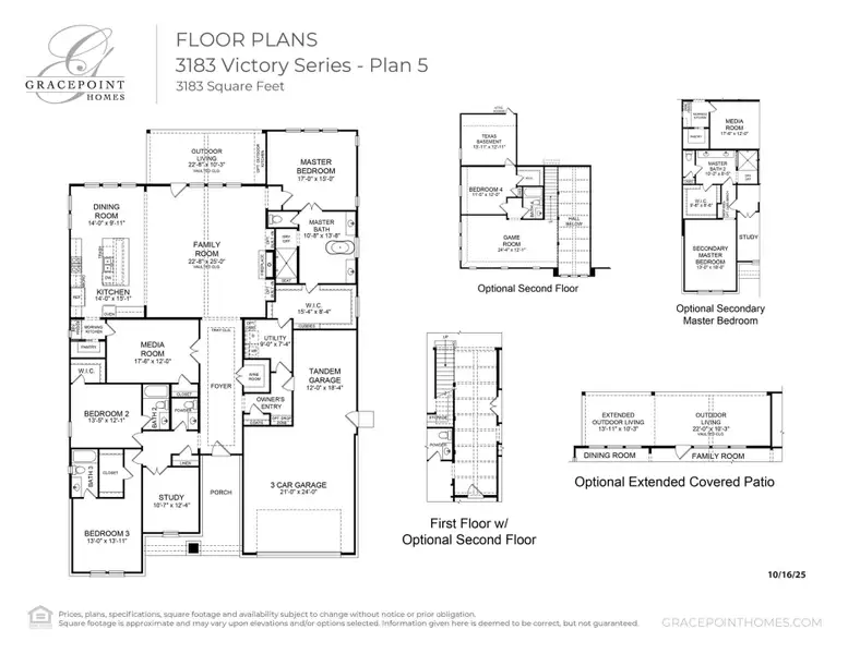 2D floor plan layout for the 3183 – Victory Series by Gracepoint Homes in Kresston, Montgomery, TX (Image 3). 2D floor plan layout for the 3183 – Victory Series by Gracepoint Homes in Kresston, Montgomery, TX (Image 3).