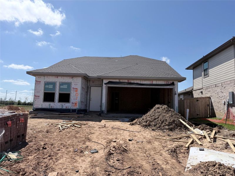 In-progress construction of a new home in Windrose Green, Angleton, TX (Image 6). In-progress construction of a new home in Windrose Green, Angleton, TX (Image 6).