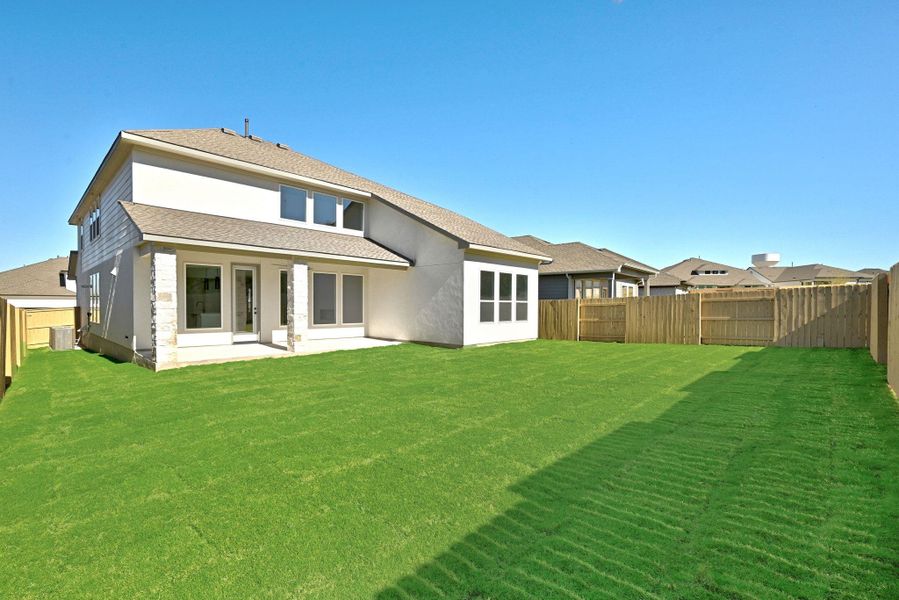 Exterior details and patio area of a home in The Colony - 50', Bastrop (Image 22). Exterior details and patio area of a home in The Colony - 50', Bastrop (Image 22).