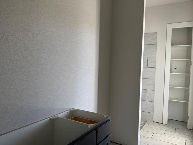 Bathroom featuring vanity