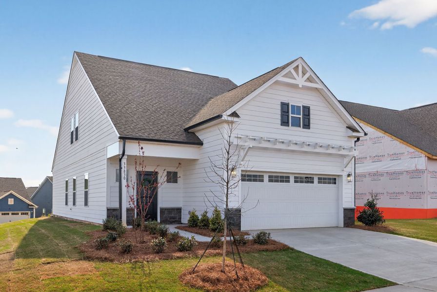 Front exterior of a new home in Edgewater - Cottage Greens, Lancaster, SC, highlighting curb appeal (Image 2).