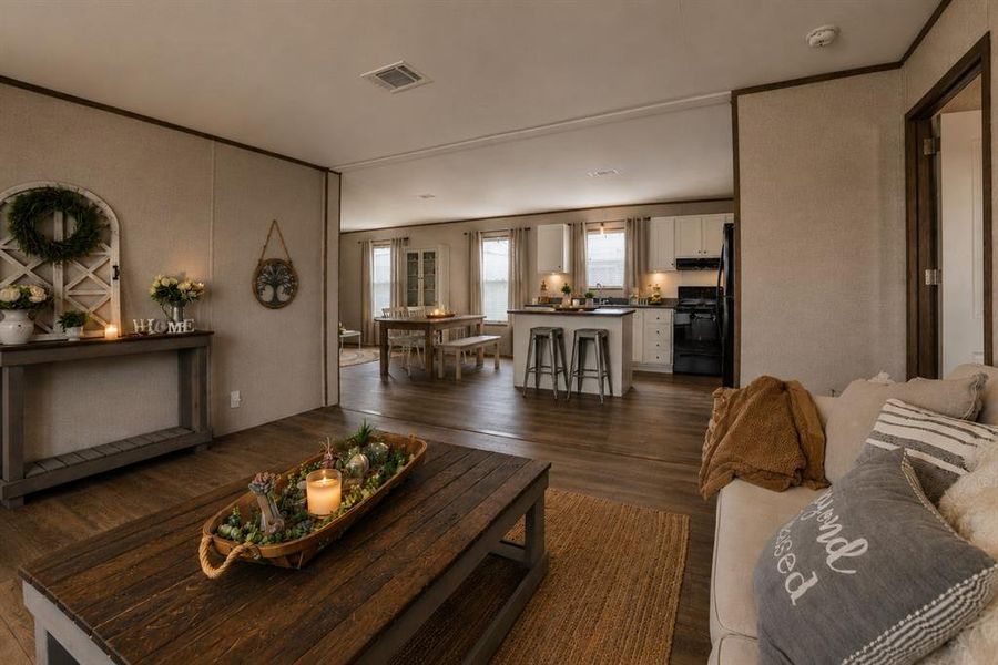 Furnished interior view inside a new home in , Azle (Image 3).