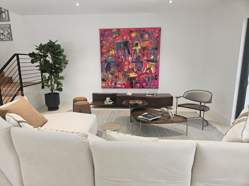 Furnished interior view inside a new home in , Miami (Image 5). Furnished interior view inside a new home in , Miami (Image 5).