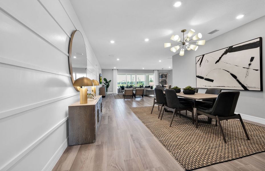 Representative furnished interior of a home built from the Easley by DiVosta in Emerson Oaks, Vero Beach (Image 17).