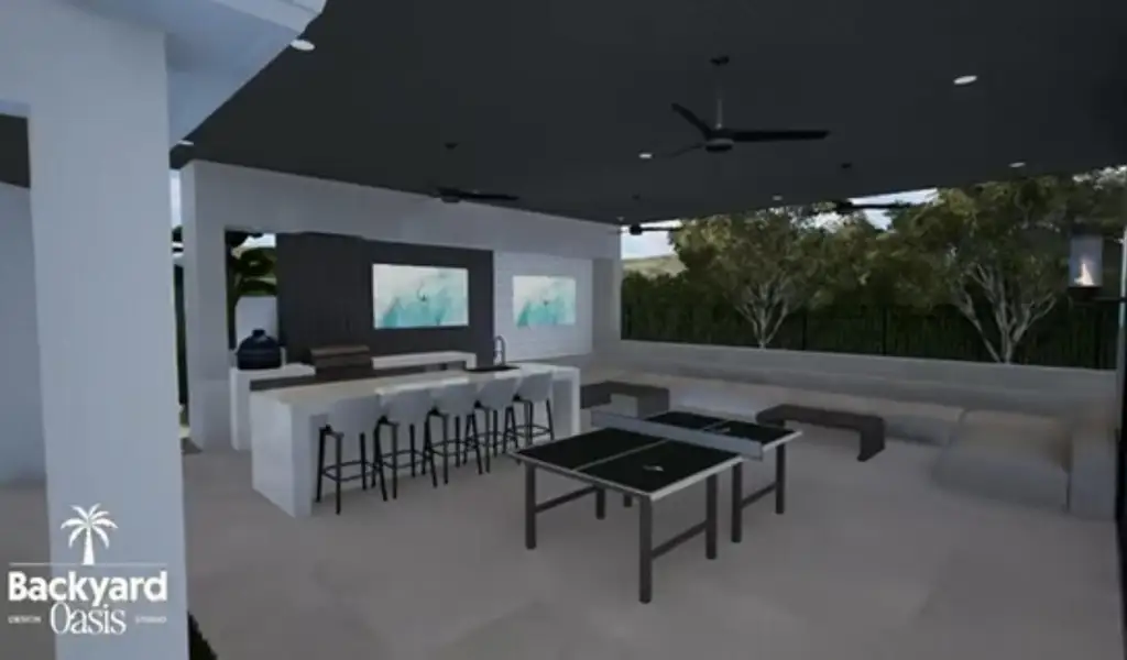 At $6,850,000 This is the backyard build out