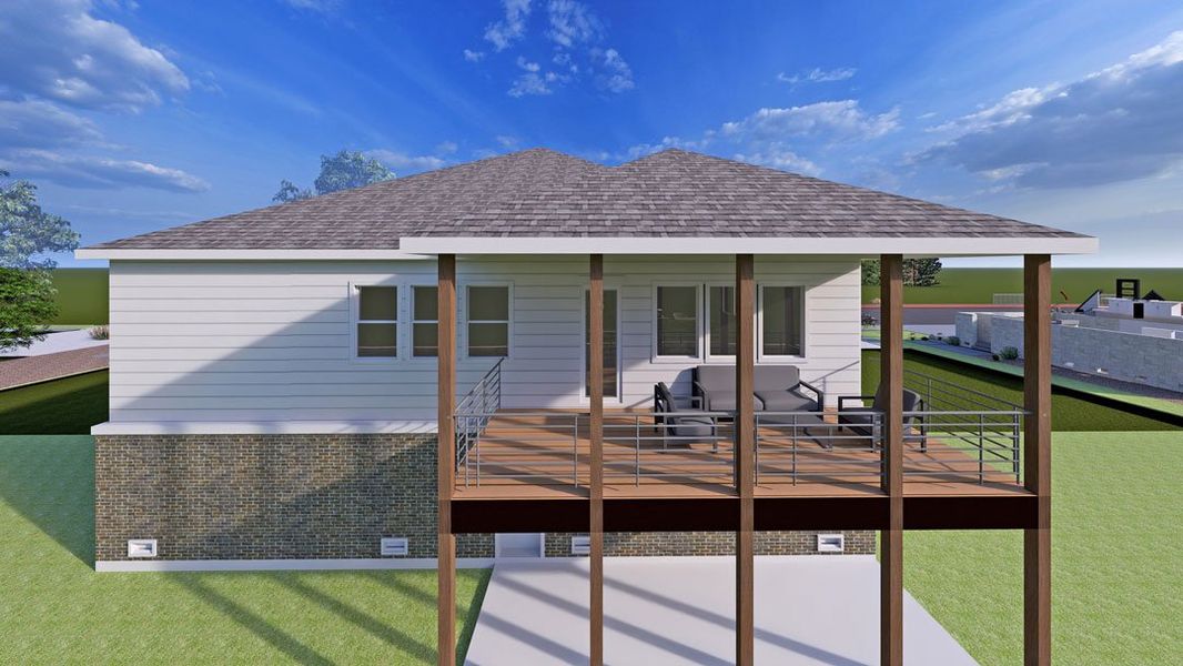 Representative exterior details of a home built from the Alpine by Saratoga Homes in Townsen Landing, Humble (Image 3). Representative exterior details of a home built from the Alpine by Saratoga Homes in Townsen Landing, Humble (Image 3).