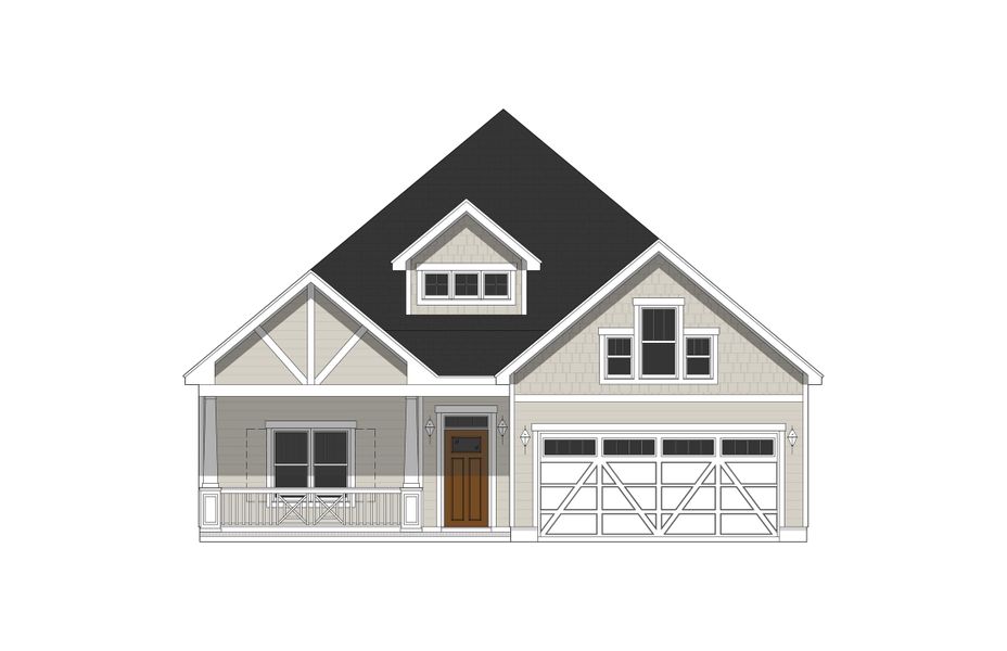 Representative exterior photo of a completed home built from the Kauai by Bill Clark Homes in Riverside Cove, Wilmington, NC (Image 27).