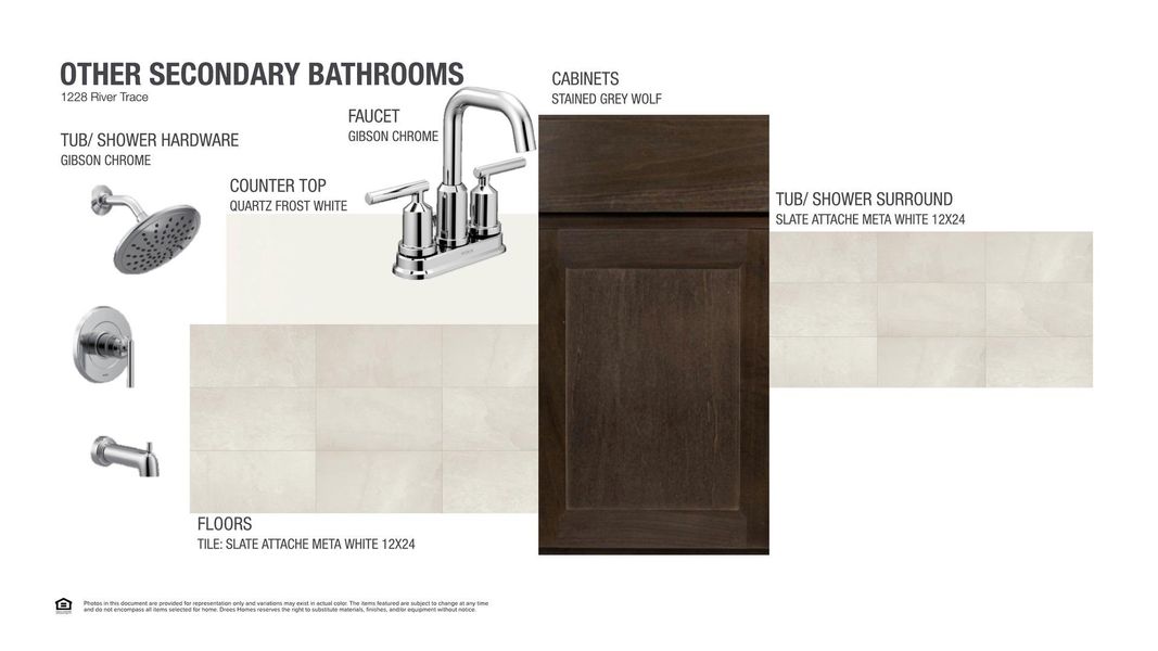 Sample of building materials used in homes in Wolf Ranch South Fork, Georgetown (Image 3).