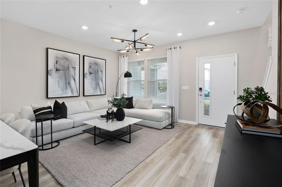 Furnished interior view inside a new home in EverBe, Orlando (Image 10).