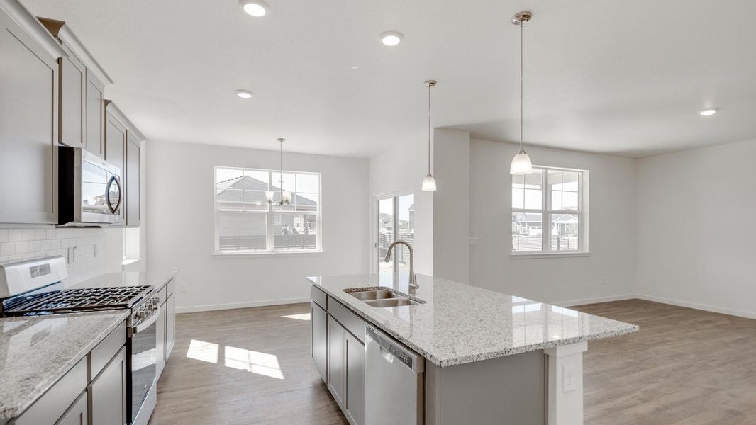 Furnished interior view inside a new home in The Ridge at Lorson Ranch, Colorado Springs (Image 6).