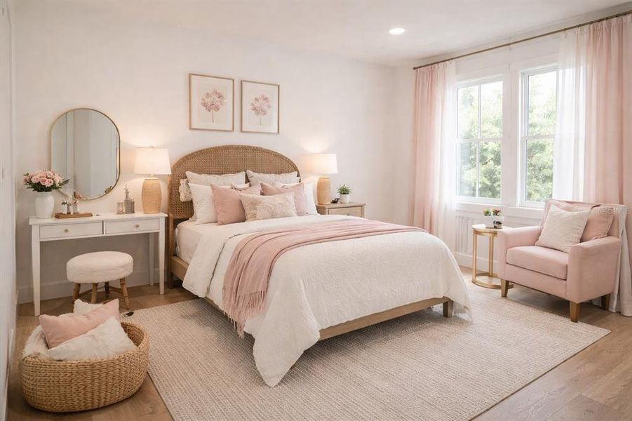 Furnished interior view inside a new home in , Oviedo (Image 16).