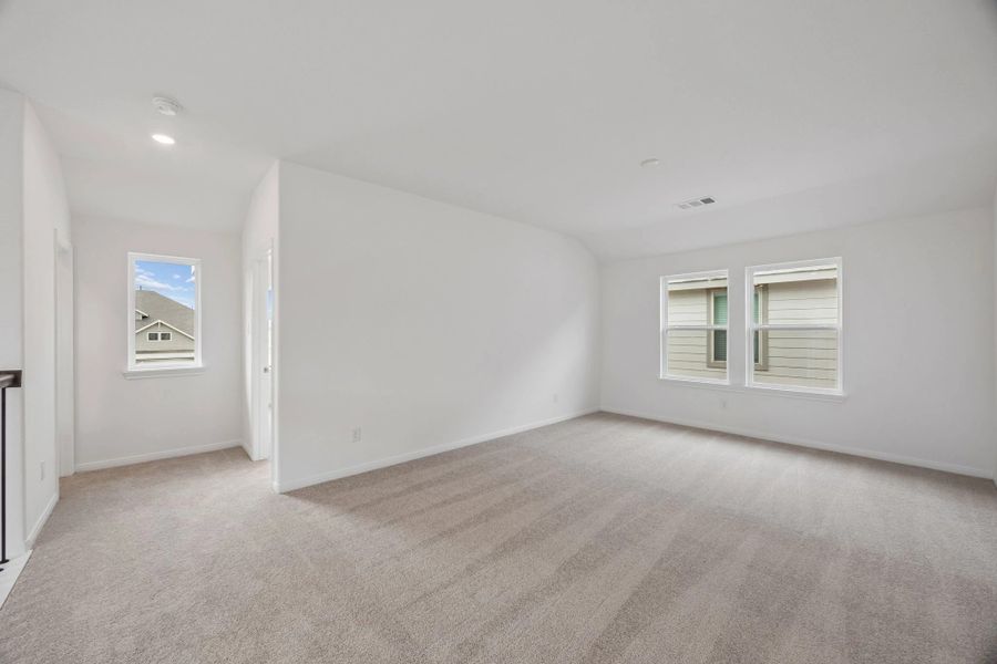 Upstairs loft. Sample product photo. Actual exterior and interior selections may vary by homesite. Photo may be virtually staged.