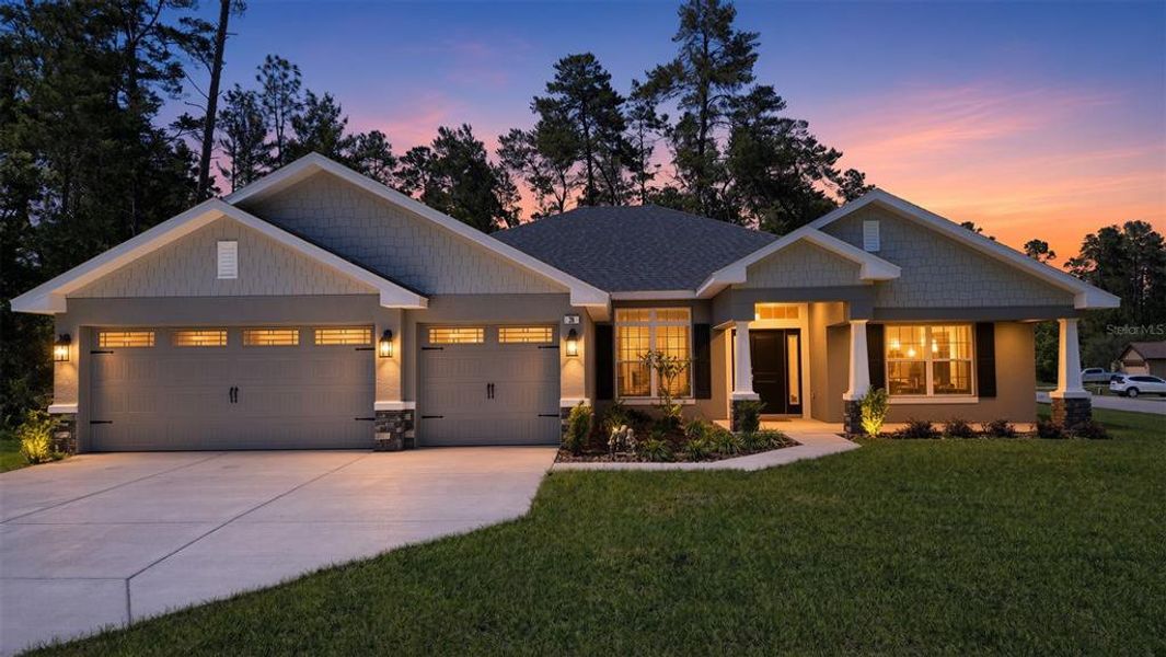 Front exterior of a new home in , Homosassa, FL, highlighting curb appeal (Image 27).