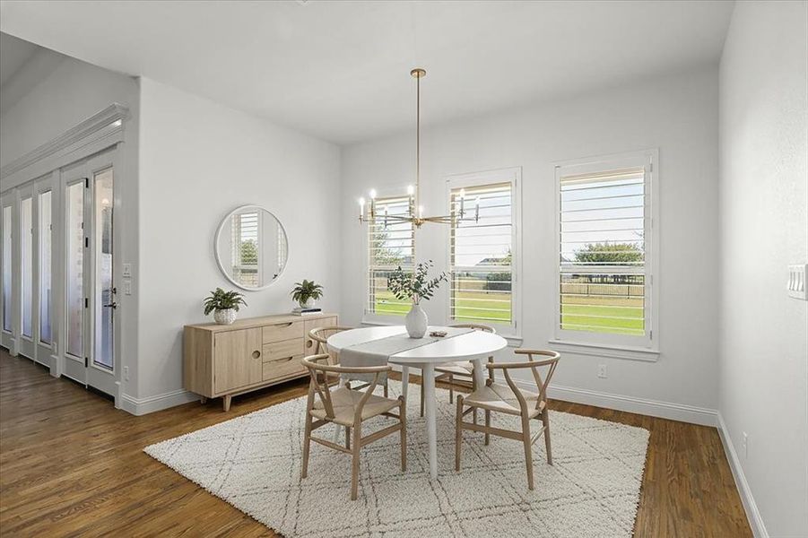 Virtually Staged Dining Room