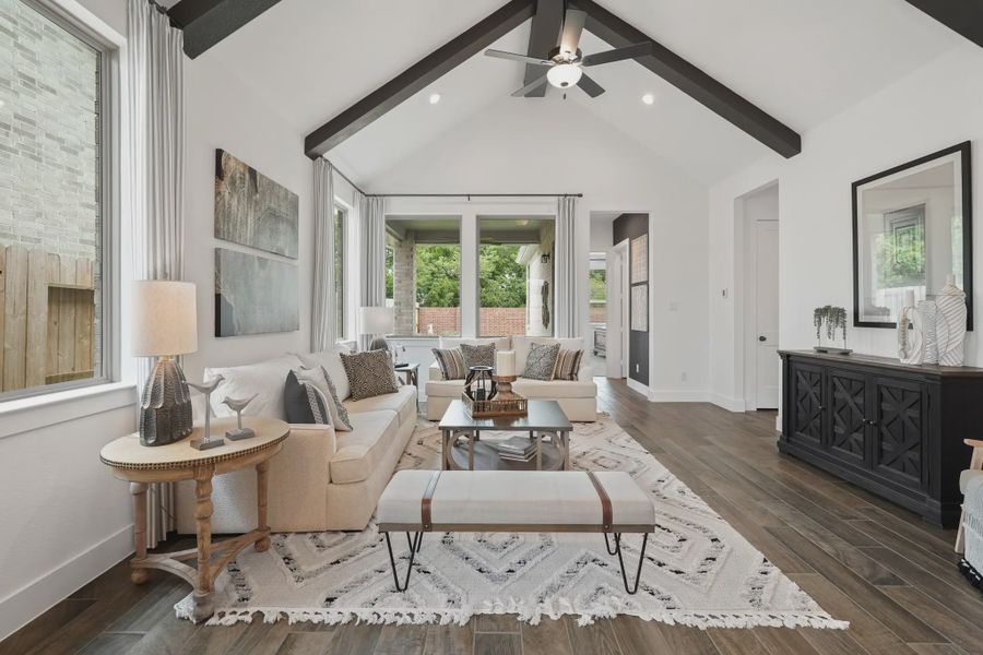 Representative furnished interior of a home built from the Oxford by Chesmar Homes in Attwater 55s, Waller (Image 9).