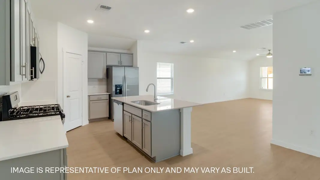 Furnished interior view inside a new home in Trails at Wildhorse, Austin (Image 3).