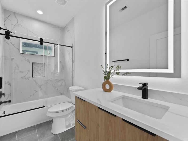 Furnished interior view inside a new home in , Houston (Image 23).