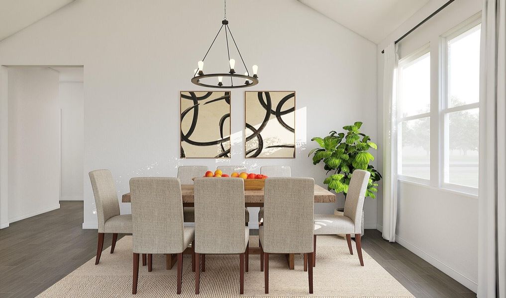 Sun-lit dining area (*Artist rendering used for illustration purposes only.)