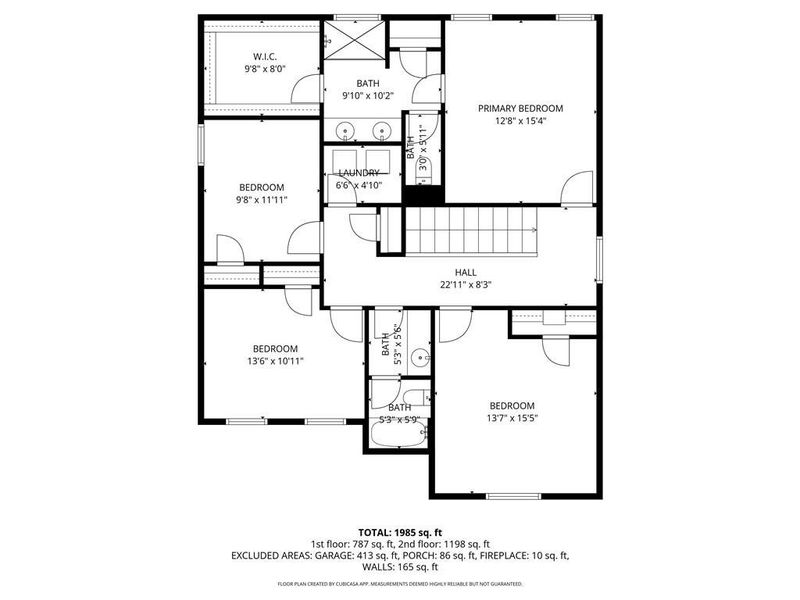 2D floor plan layout of this home in Morgan Landing, Carrollton, GA (Image 4).