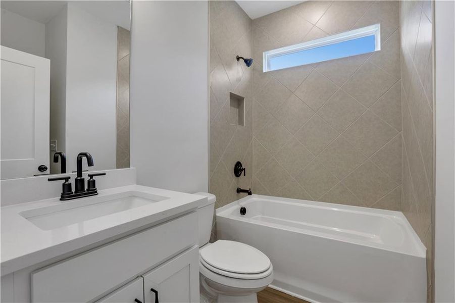 Furnished interior view inside a new home in Cambridge, Flowery Branch (Image 9). Furnished interior view inside a new home in Cambridge, Flowery Branch (Image 9).