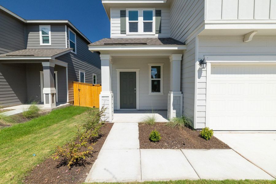 Exterior details and patio area of a home in Sonterra - Cool Water, Jarrell (Image 24).