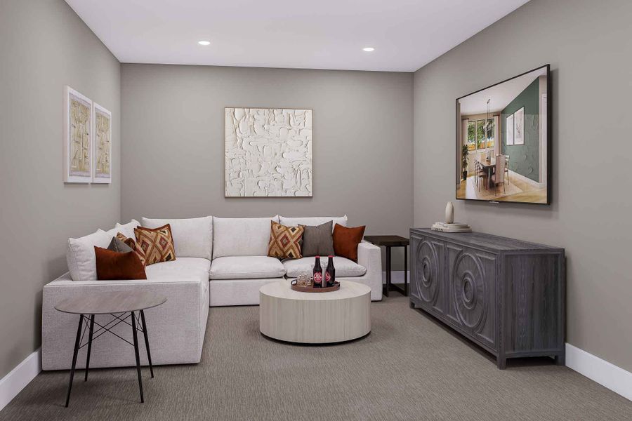 Furnished interior view inside a new home in Woodson’s Reserve 45′, Spring (Image 17).