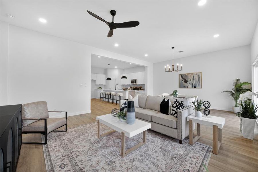 Furnished interior view inside a new home in , Dallas (Image 37).